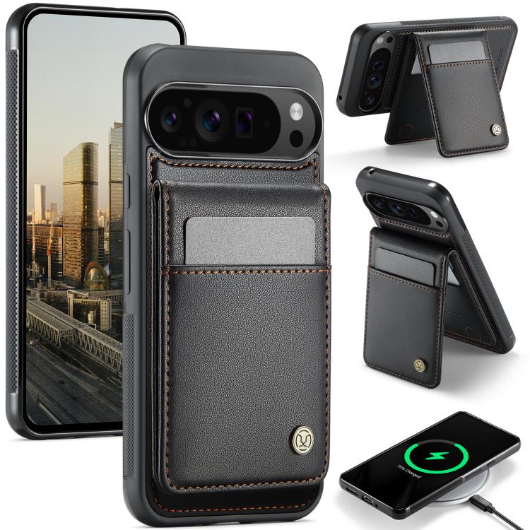 JEEHOOD J06 British Style RFID MagSafe Card Bag PU Phone Case, For Google Pixel 11 Pro XL, For Google Pixel 11 / 11 Pro, For Google Pixel 10a, For Google Pixel 9a, For Google Pixel 9 Pro XL, For Google Pixel 9 / 9 Pro