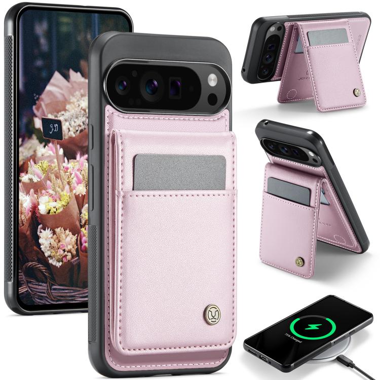 JEEHOOD J06 British Style RFID MagSafe Card Bag PU Phone Case, For Google Pixel 11 Pro XL, For Google Pixel 11 / 11 Pro, For Google Pixel 10a, For Google Pixel 9a, For Google Pixel 9 Pro XL, For Google Pixel 9 / 9 Pro