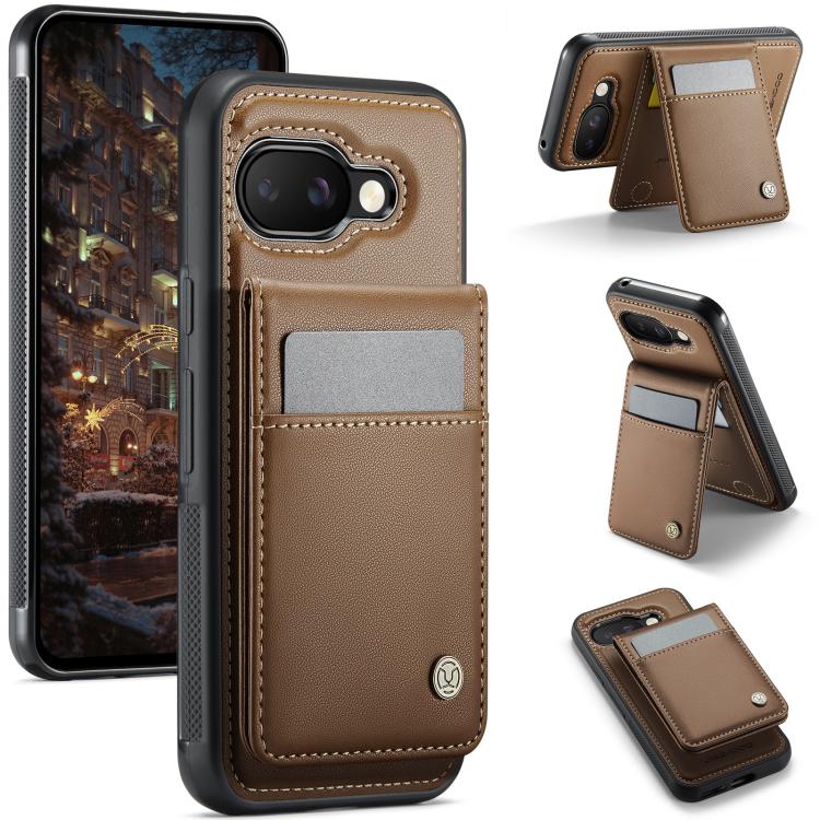 JEEHOOD J06 British Style RFID MagSafe Card Bag PU Phone Case, For Google Pixel 11 Pro XL, For Google Pixel 11 / 11 Pro, For Google Pixel 10a, For Google Pixel 9a, For Google Pixel 9 Pro XL, For Google Pixel 9 / 9 Pro