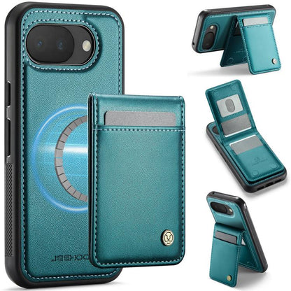 JEEHOOD J06 British Style RFID MagSafe Card Bag PU Phone Case, For Google Pixel 11 Pro XL, For Google Pixel 11 / 11 Pro, For Google Pixel 10a, For Google Pixel 9a, For Google Pixel 9 Pro XL, For Google Pixel 9 / 9 Pro
