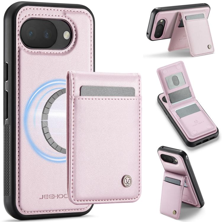 JEEHOOD J06 British Style RFID MagSafe Card Bag PU Phone Case, For Google Pixel 11 Pro XL, For Google Pixel 11 / 11 Pro, For Google Pixel 10a, For Google Pixel 9a, For Google Pixel 9 Pro XL, For Google Pixel 9 / 9 Pro