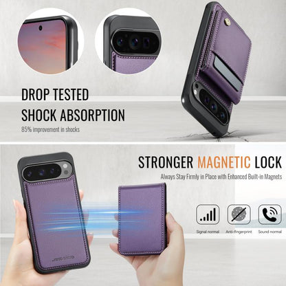 JEEHOOD J06 British Style RFID MagSafe Card Bag PU Phone Case, For Google Pixel 11 Pro XL, For Google Pixel 11 / 11 Pro, For Google Pixel 10a, For Google Pixel 9a, For Google Pixel 9 Pro XL, For Google Pixel 9 / 9 Pro