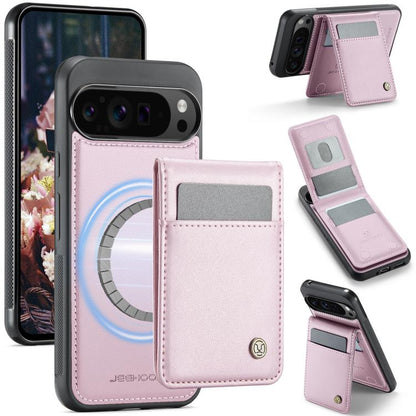 JEEHOOD J06 British Style RFID MagSafe Card Bag PU Phone Case, For Google Pixel 11 Pro XL, For Google Pixel 11 / 11 Pro, For Google Pixel 10a, For Google Pixel 9a, For Google Pixel 9 Pro XL, For Google Pixel 9 / 9 Pro