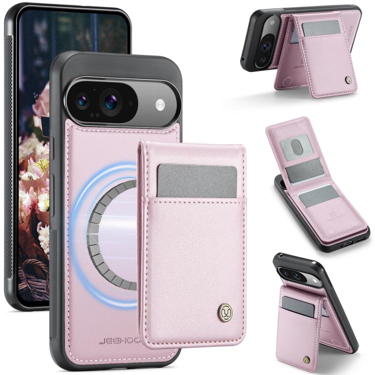 JEEHOOD J06 British Style RFID MagSafe Card Bag PU Phone Case, For Google Pixel 11 Pro XL, For Google Pixel 11 / 11 Pro, For Google Pixel 10a, For Google Pixel 9a, For Google Pixel 9 Pro XL, For Google Pixel 9 / 9 Pro
