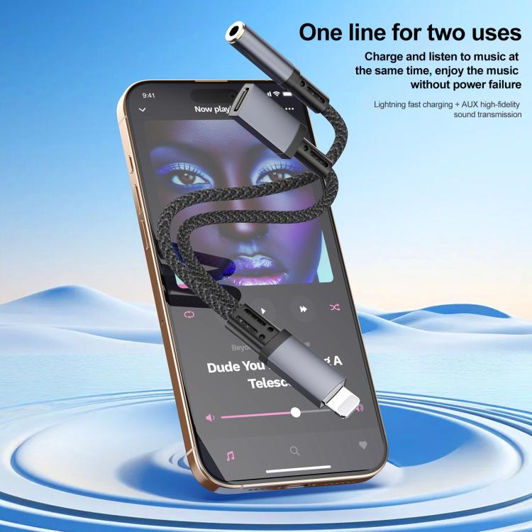 8 Pin to 3.5mm, USB-C / Type-C Audio Adapter Cable, 3 in 1