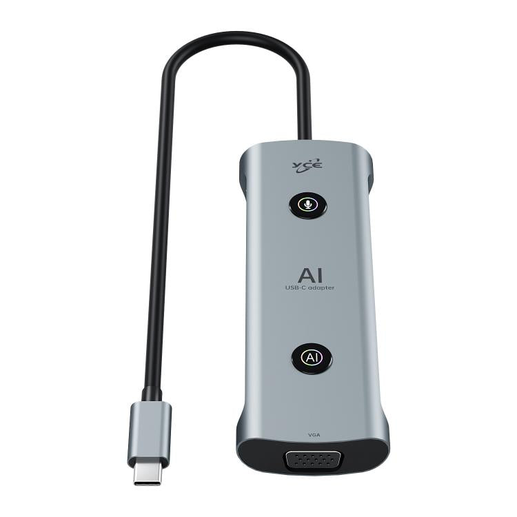YCE V261 13 in 1 USB-C / Type-C HUB Adapter AI Docking Station, V261