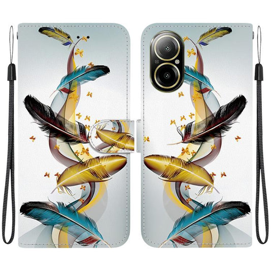 Crystal Texture Colored Drawing Leather Phone Case, For Realme C67 4G Global, For Realme C55 / Narzo N55