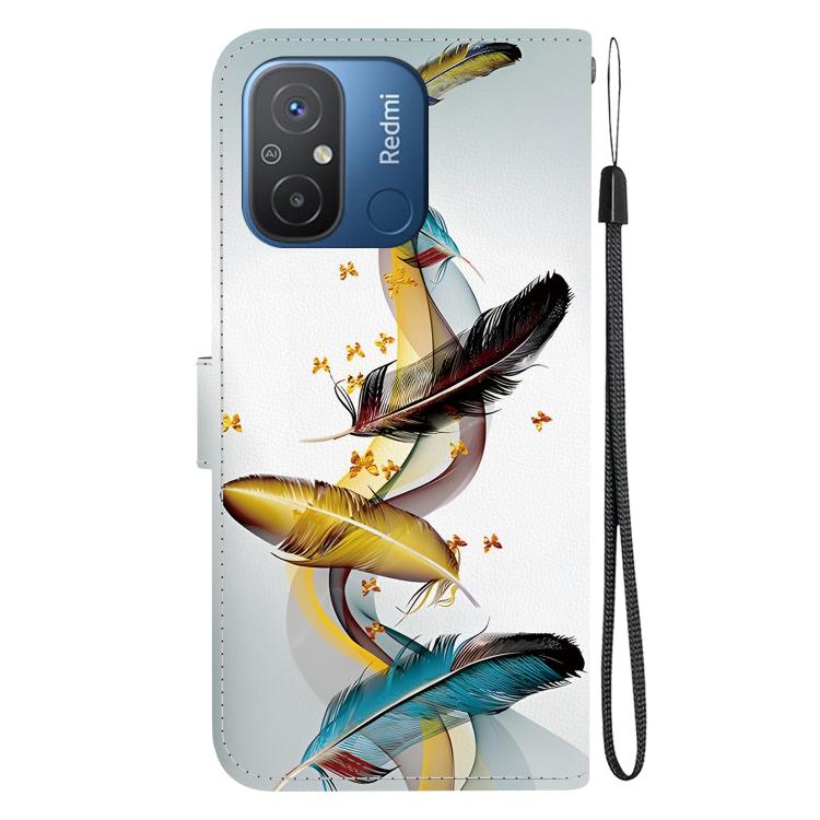 Crystal Texture Colored Drawing Leather Phone Case, For Redmi 12C / 11A