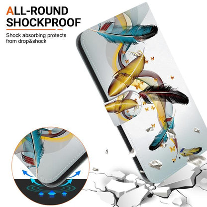 Crystal Texture Colored Drawing Leather Phone Case, For Redmi 12C / 11A