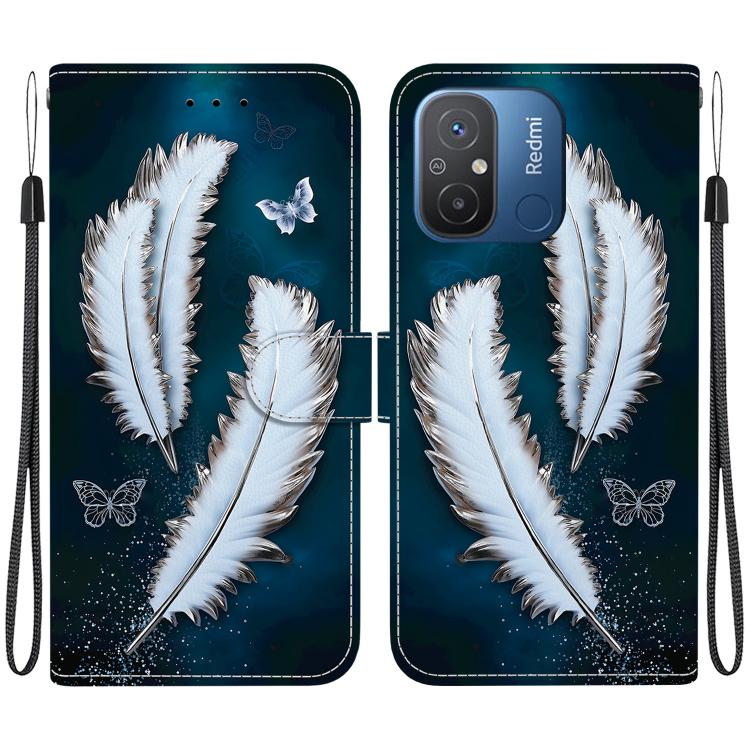 Crystal Texture Colored Drawing Leather Phone Case, For Redmi 12C / 11A