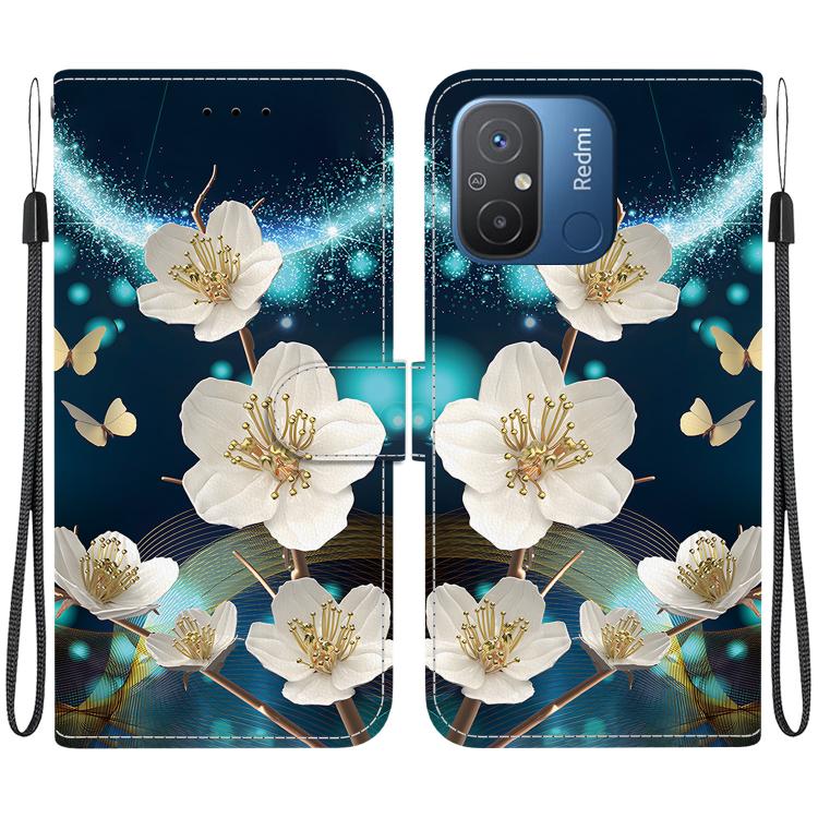 Crystal Texture Colored Drawing Leather Phone Case, For Redmi 12C / 11A