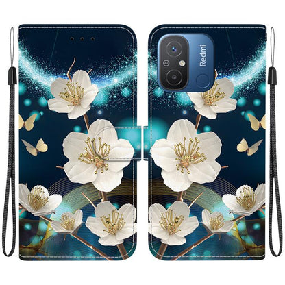 Crystal Texture Colored Drawing Leather Phone Case, For Redmi 12C / 11A