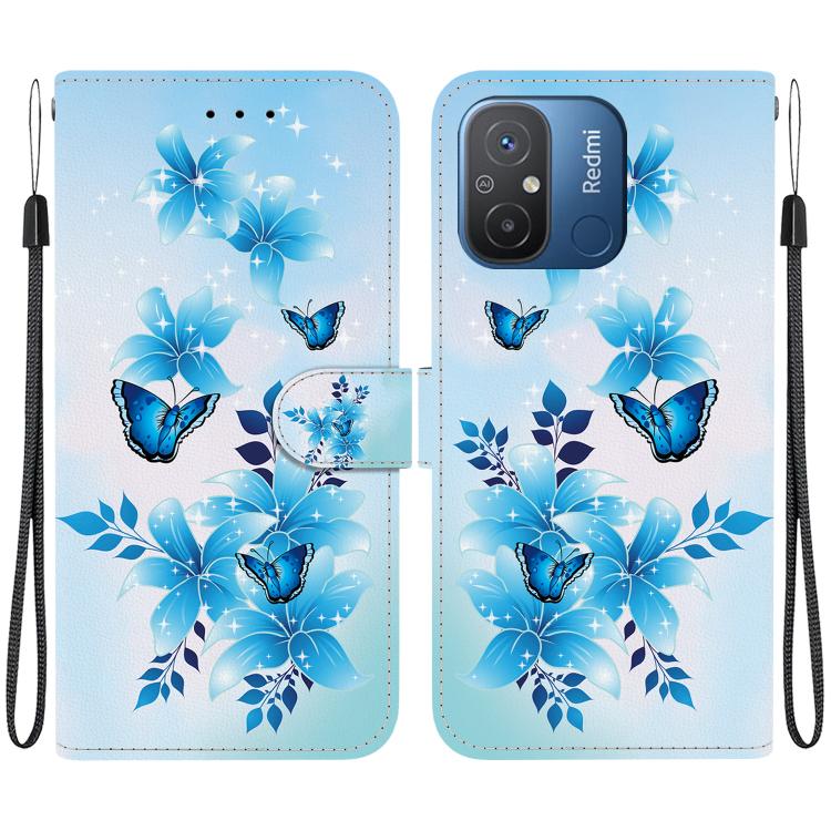 Crystal Texture Colored Drawing Leather Phone Case, For Redmi 12C / 11A