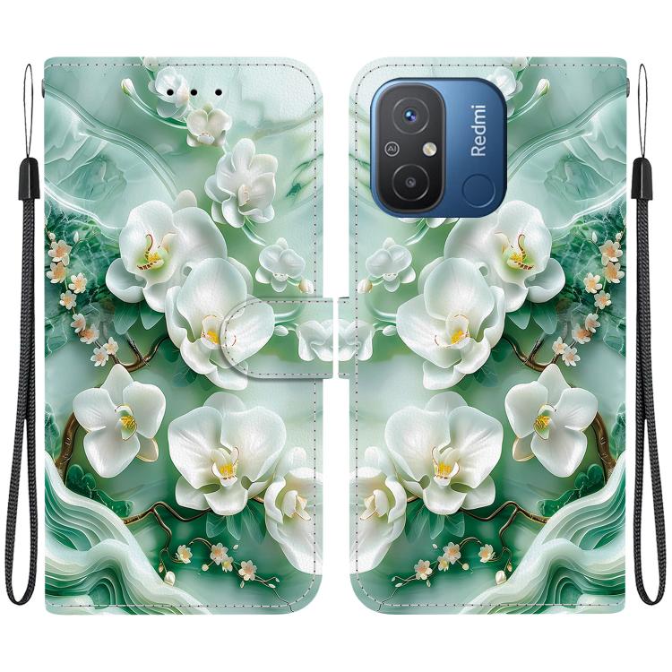 Crystal Texture Colored Drawing Leather Phone Case, For Redmi 12C / 11A
