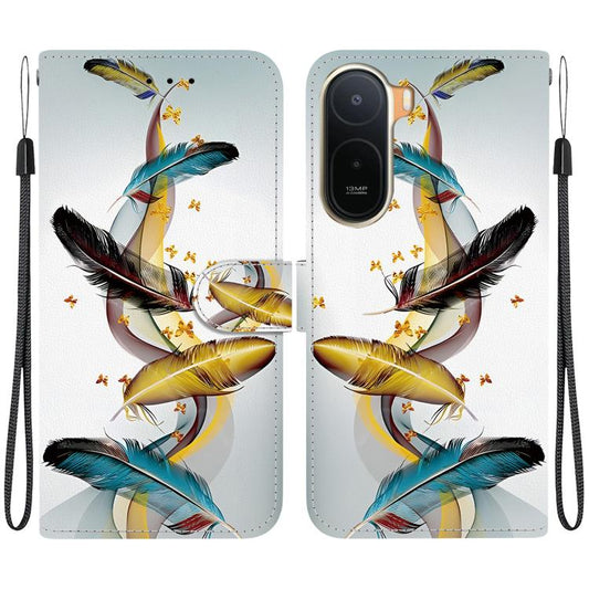Crystal Texture Colored Drawing Leather Phone Case, For Redmi A7 Pro 171mm / Poco C85x 5G, For Redmi 15a 5G, For Redmi Turbo 5 Max / Poco X8 Pro Max 5G, For Redmi Turbo 5 5G / Poco X8 Pro 5G, For Redmi Note 15 Pro 4G Global 163.2mm