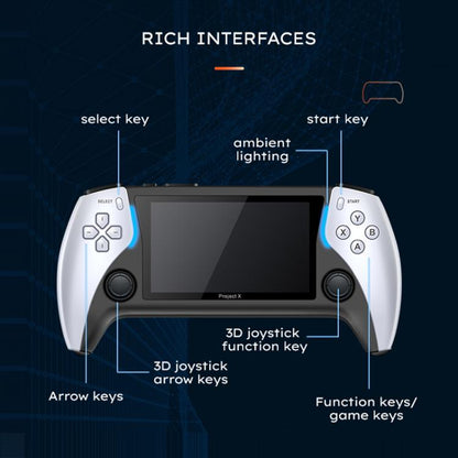 PROJECT X Console de jeu portable Écran 4,3 pouces CPU ATM 7051