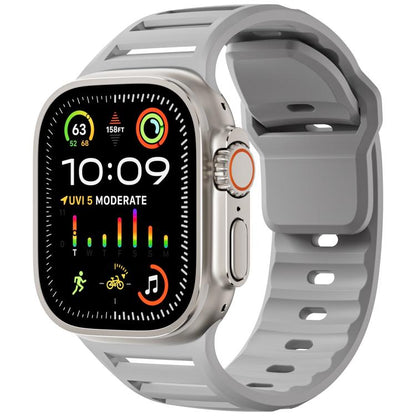 Single Nail Dual-Color Multi-hole Silicone Watch Band, For Apple Watch 46mm / 49mm / 45mm / 44mm