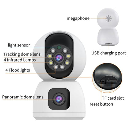 K12 1080P HD Dual Lens Dual Picture Wireless WiFi Camera, K12