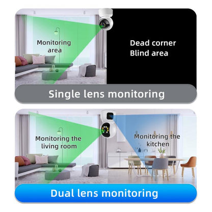 K12 1080P HD Dual Lens Dual Picture Wireless WiFi Camera, K12
