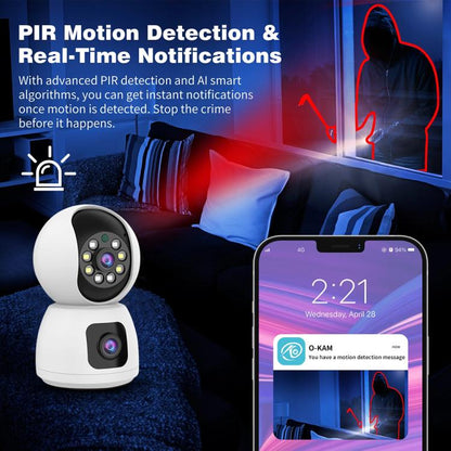 K12 1080P HD Dual Lens Dual Picture Wireless WiFi Camera, K12