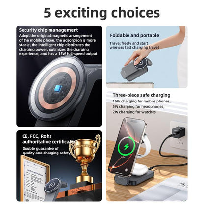 Yesido DS26 4-in-1 Magnetic Wireless Charging Stand with Night Light