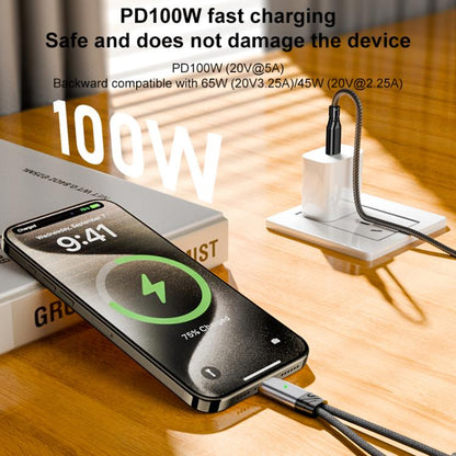 2 in 1 Type-C Male to PD 100W Type-C Charging and Type-C Audio Female Earphone Adapter