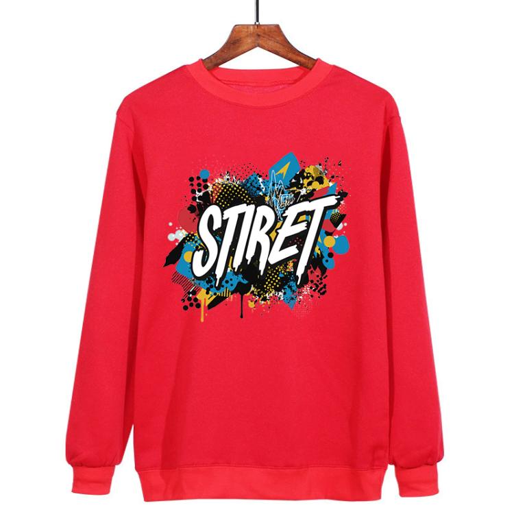 Alphabet Printed Casual Loose Round Neck Sweatshirt Print On Your Demand, POD Sweatshirt, S, M, L, XL, XXL, XXXL, XS