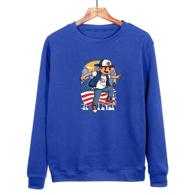 Boy Printed Casual Loose Round Neck Sweatshirt Print On Your Demand, XS, S, M, L, XL, XXL, XXXL