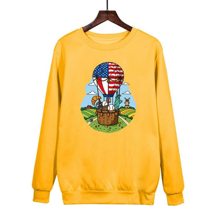 Balloon Printed Casual Loose Round Neck Sweatshirt Print On Your Demand, XS, S, M, L, XL, XXL, XXXL