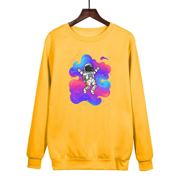Astronaut Printed Casual Loose Round Neck Sweatshirt Print On Your Demand, XS, S, M, L, XL, XXL, XXXL