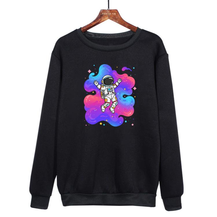 Astronaut Printed Casual Loose Round Neck Sweatshirt Print On Your Demand, XS, S, M, L, XL, XXL, XXXL