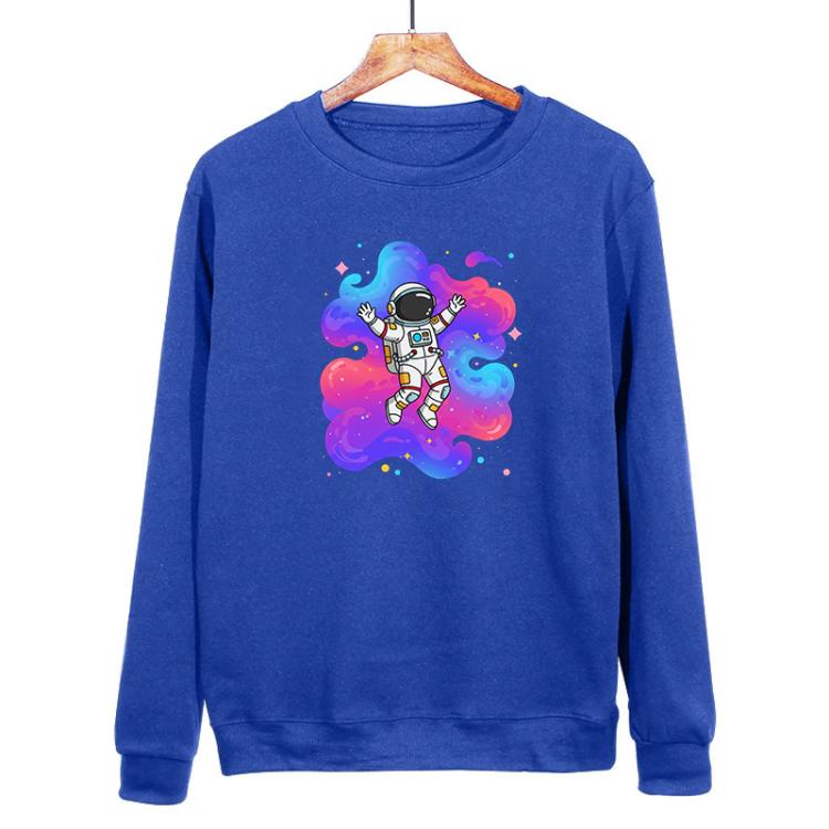 Astronaut Printed Casual Loose Round Neck Sweatshirt Print On Your Demand, XS, S, M, L, XL, XXL, XXXL
