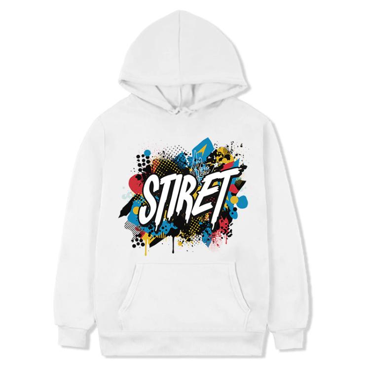 Alphabet Printed Fleece Hooded Sweatshirt Print On Your Demand, XS, S, M, L, XL, XXL, XXXL
