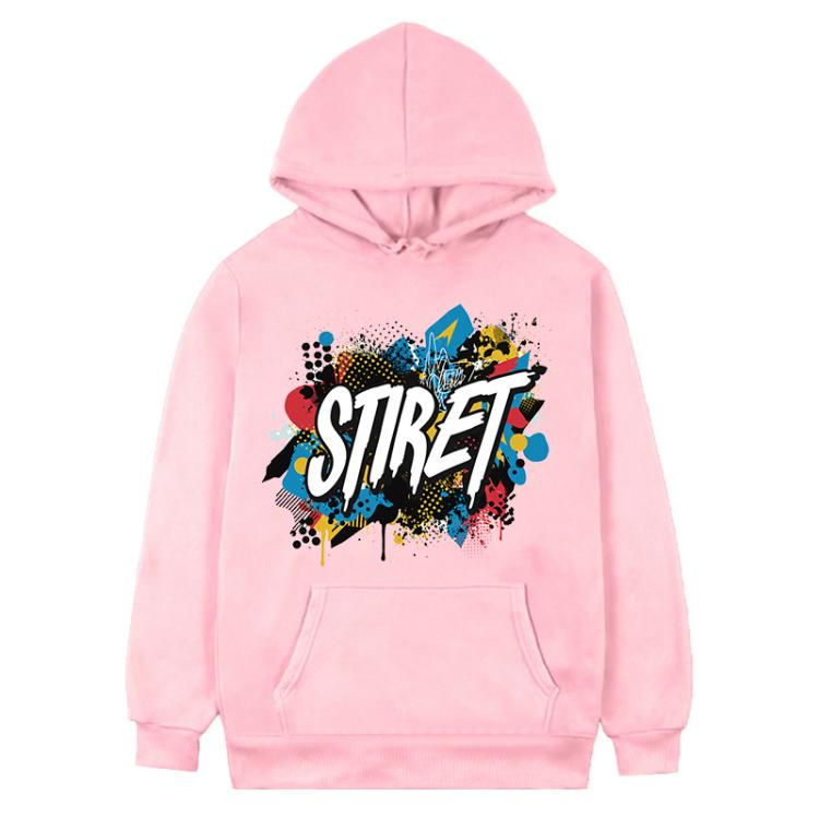 Alphabet Printed Fleece Hooded Sweatshirt Print On Your Demand, XS, S, M, L, XL, XXL, XXXL