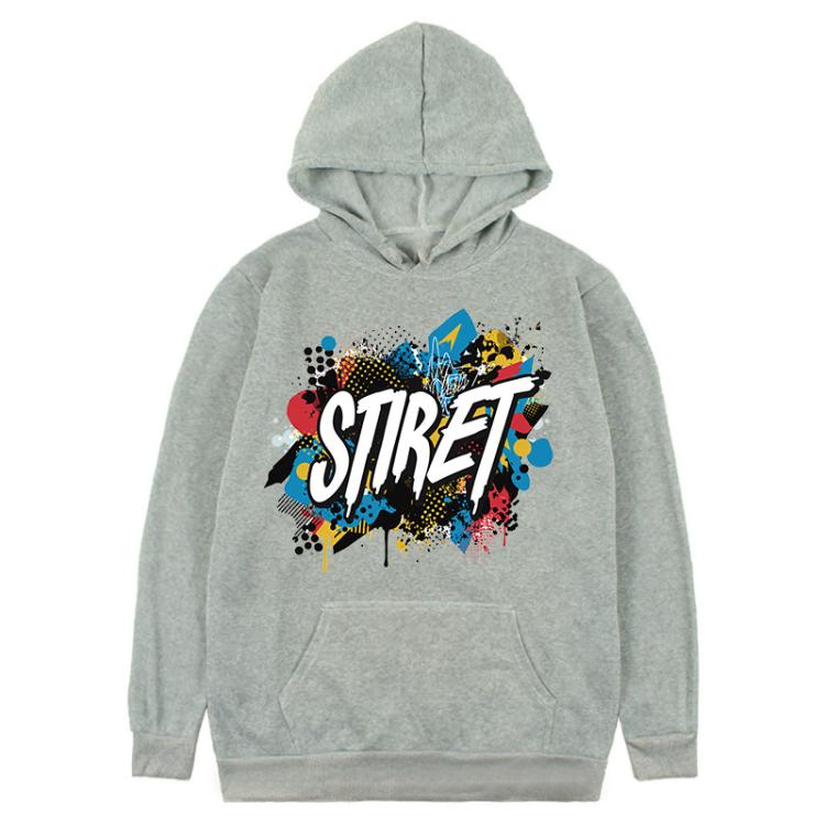 Alphabet Printed Fleece Hooded Sweatshirt Print On Your Demand, XS, S, M, L, XL, XXL, XXXL