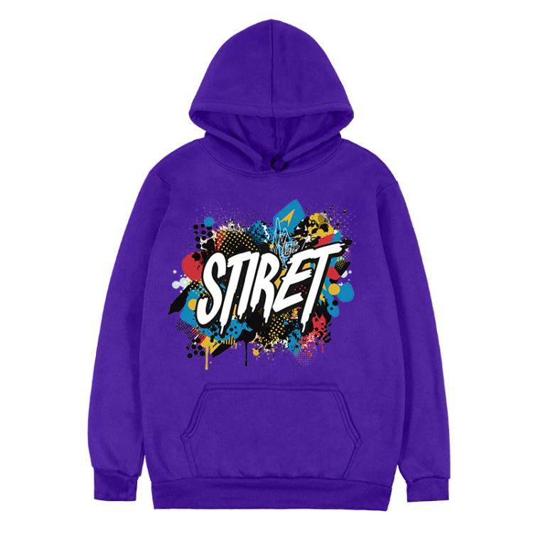 Alphabet Printed Fleece Hooded Sweatshirt Print On Your Demand, XS, S, M, L, XL, XXL, XXXL