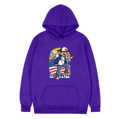 Boy Printed Fleece Hooded Sweatshirt Print On Your Demand, XS, S, M, L, XL, XXL, XXXL