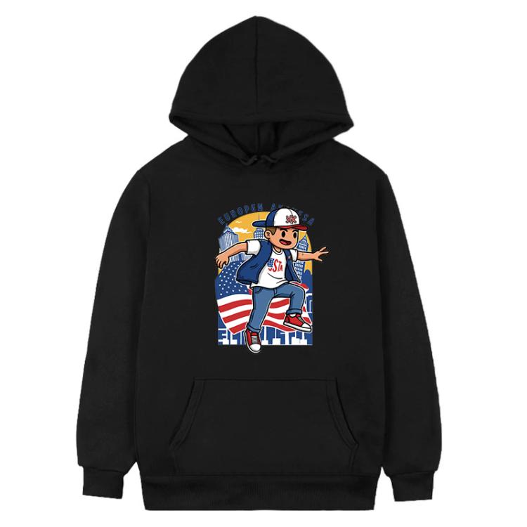 Boy Printed Fleece Hooded Sweatshirt Print On Your Demand, XS, S, M, L, XL, XXL, XXXL