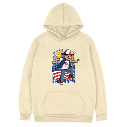 Boy Printed Fleece Hooded Sweatshirt Print On Your Demand, XS, S, M, L, XL, XXL, XXXL