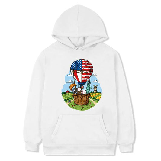 Sweat à capuche en molleton imprimé de ballons Imprimé sur demande, XS, S, M, L, XL, XXL, XXXL