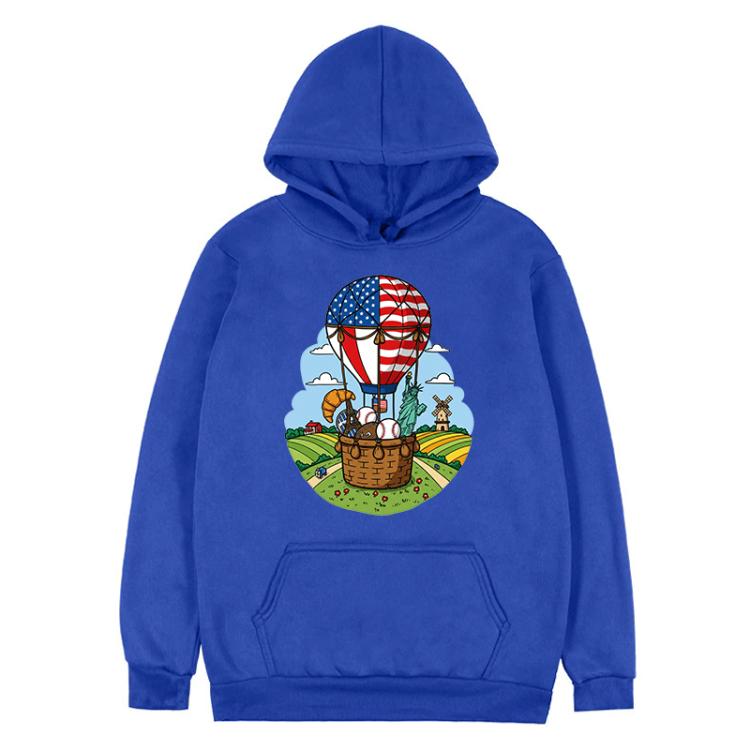 Balloon Printed Fleece Hooded Sweatshirt Print On Your Demand, XS, S, M, L, XL, XXL, XXXL
