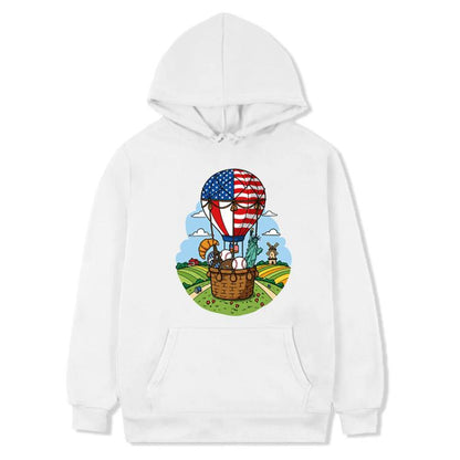 Balloon Printed Fleece Hooded Sweatshirt Print On Your Demand, XS, S, M, L, XL, XXL, XXXL