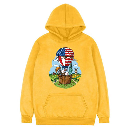 Balloon Printed Fleece Hooded Sweatshirt Print On Your Demand, XS, S, M, L, XL, XXL, XXXL