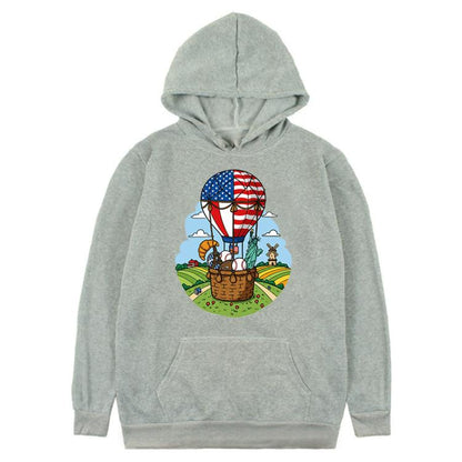 Balloon Printed Fleece Hooded Sweatshirt Print On Your Demand, XS, S, M, L, XL, XXL, XXXL