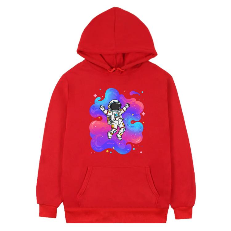 Astronaut Printed Fleece Hooded Sweatshirt Print On Your Demand, S, M, L, XL, XXL, XXXL, XS, POD Sweatshirt