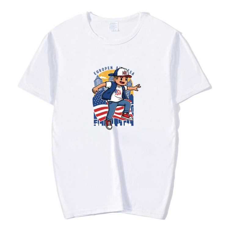 Boy Printed Round Neck Modal Short Sleeve T-shirt Print On Your Demand, POD T-Shirt, S, S, POD T-Shirt, M, M, POD T-Shirt, L, L, POD T-Shirt, XL, XL, POD T-Shirt, XXL, XXL, POD T-Shirt, XXXL, XXXL, POD T-Shirt, XXXXL