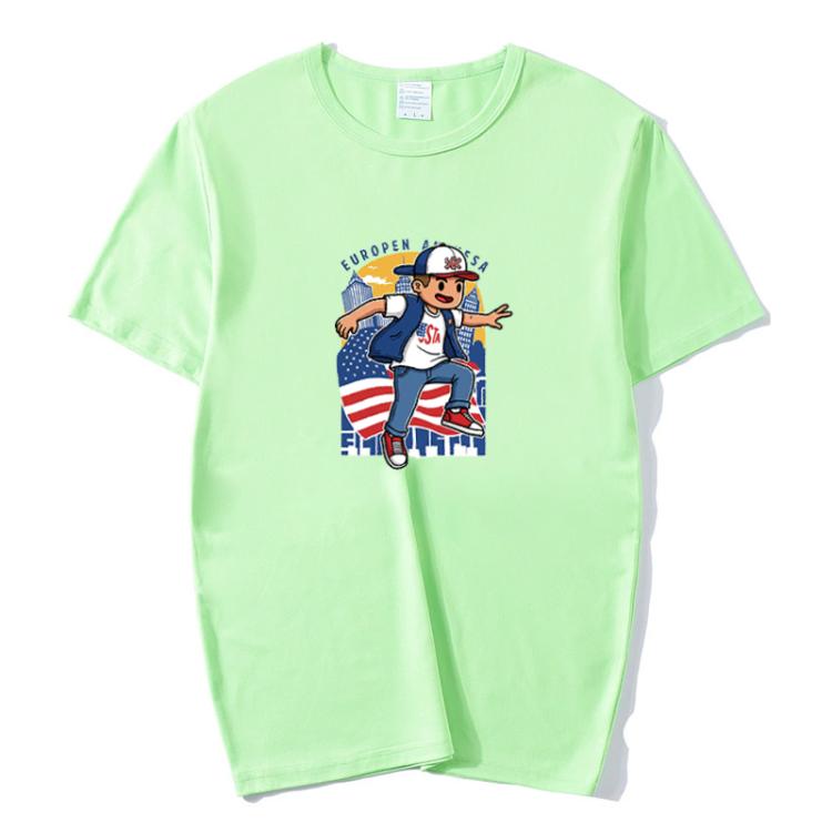 Boy Printed Round Neck Modal Short Sleeve T-shirt Print On Your Demand, POD T-Shirt, S, S, POD T-Shirt, M, M, POD T-Shirt, L, L, POD T-Shirt, XL, XL, POD T-Shirt, XXL, XXL, POD T-Shirt, XXXL, XXXL, POD T-Shirt, XXXXL