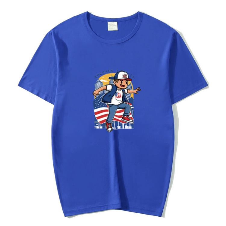 Boy Printed Round Neck Modal Short Sleeve T-shirt Print On Your Demand, POD T-Shirt, S, S, POD T-Shirt, M, M, POD T-Shirt, L, L, POD T-Shirt, XL, XL, POD T-Shirt, XXL, XXL, POD T-Shirt, XXXL, XXXL, POD T-Shirt, XXXXL