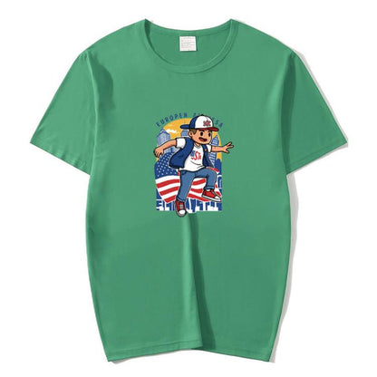Boy Printed Round Neck Modal Short Sleeve T-shirt Print On Your Demand, POD T-Shirt, S, S, POD T-Shirt, M, M, POD T-Shirt, L, L, POD T-Shirt, XL, XL, POD T-Shirt, XXL, XXL, POD T-Shirt, XXXL, XXXL, POD T-Shirt, XXXXL