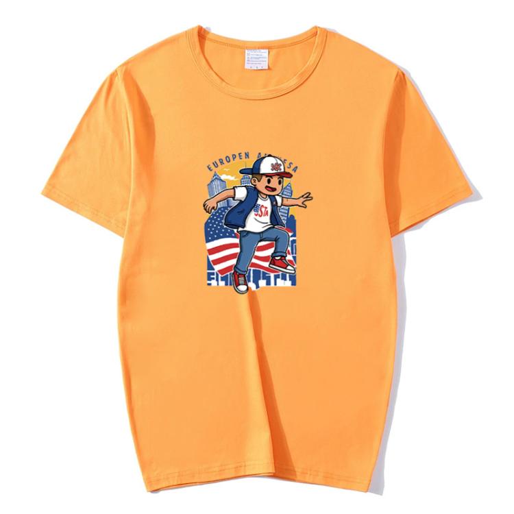 Boy Printed Round Neck Modal Short Sleeve T-shirt Print On Your Demand, XXXXL, POD T-Shirt, XXXXXL, XXXXXL